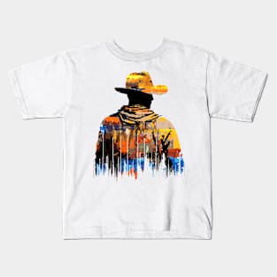 American Cowboy Western Country Tradition Culture Abstract Kids T-Shirt